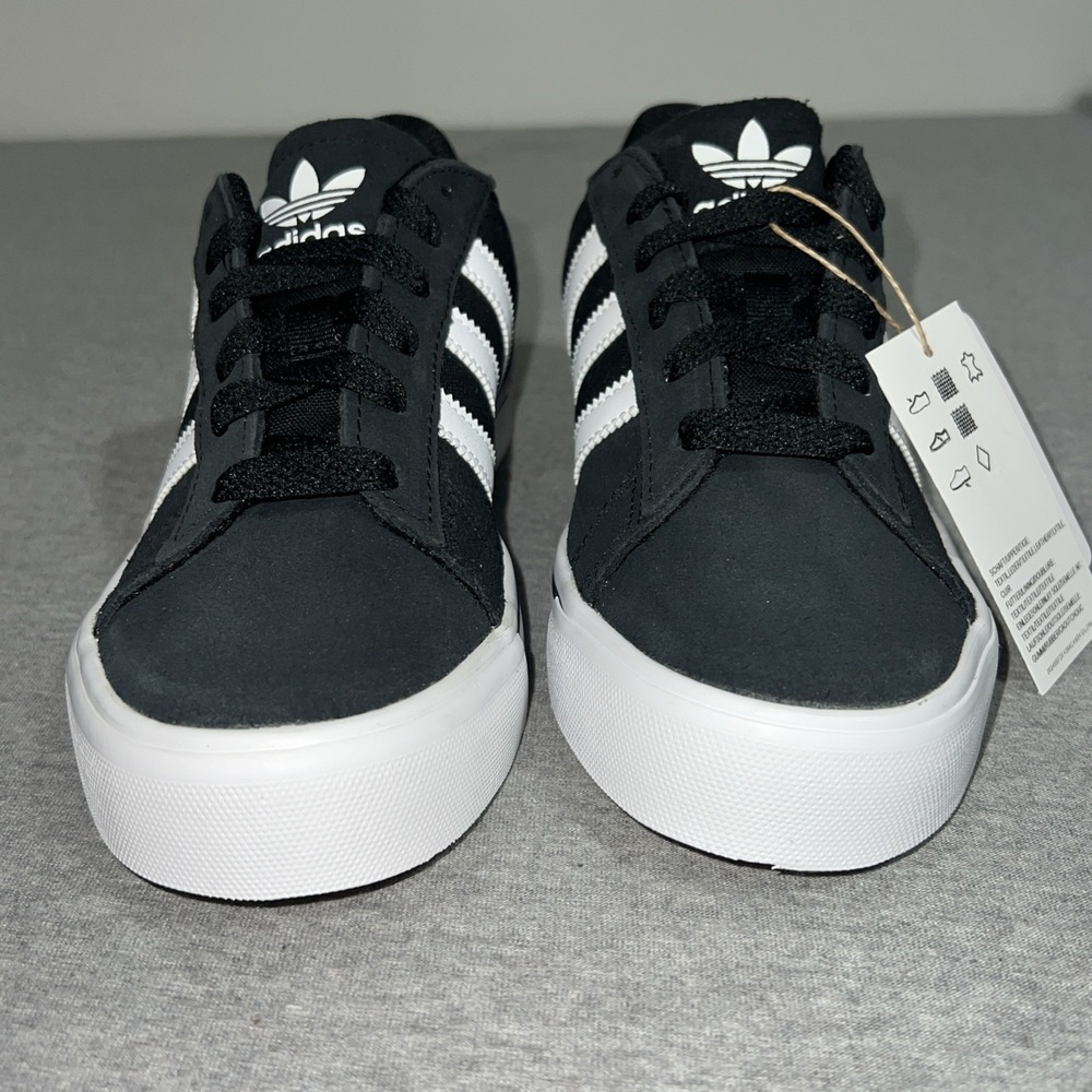 Adidas Campus Vulc J Black White Retro Sneakers Womens 6.5 Kids 4.5 IH8038 - Picture 3 of 16